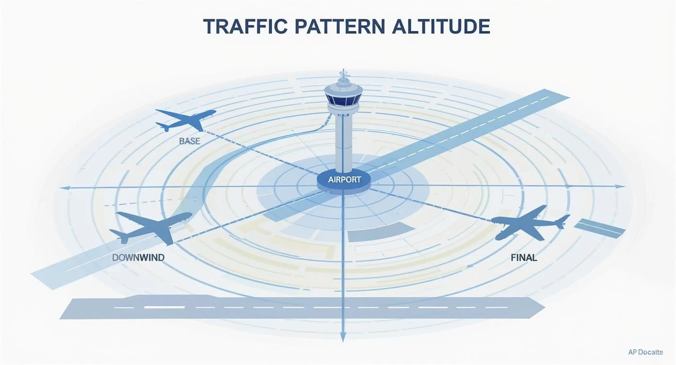 Infographic about traffic pattern altitude